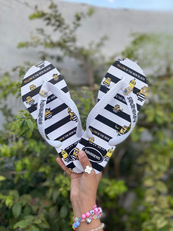 Havaianas Estampadas Feminina - Minions Listrado