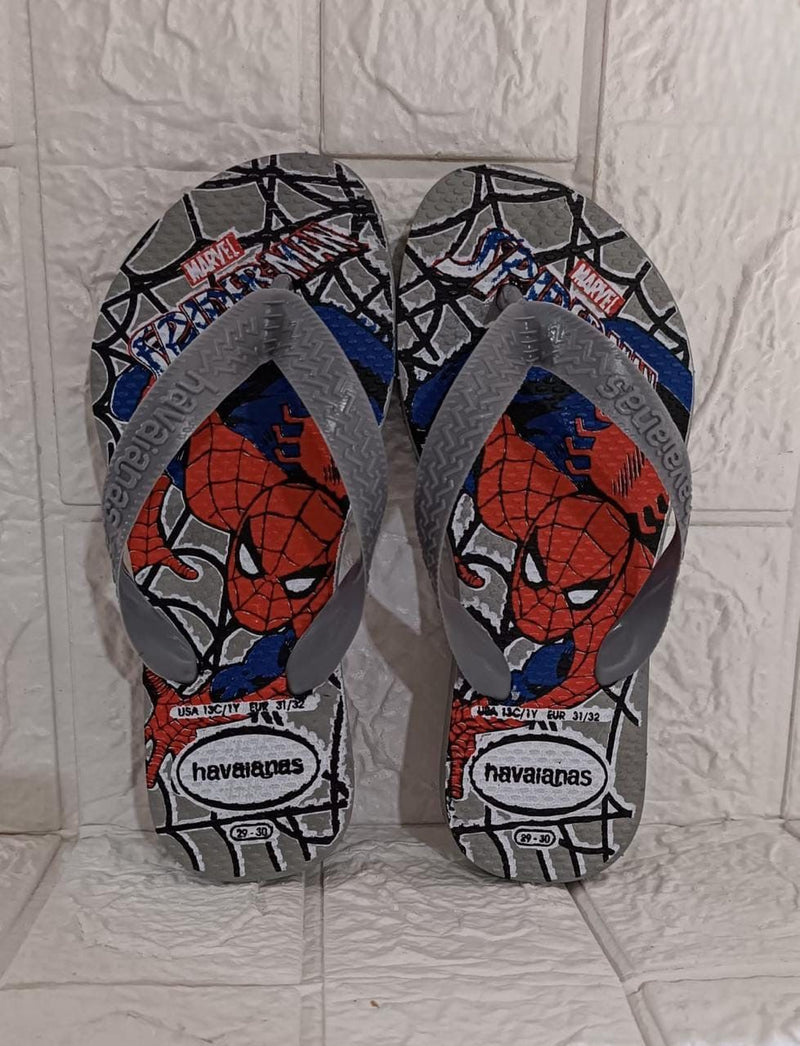 Havaianas Masculina Infantil - Homem Aranha Cinza