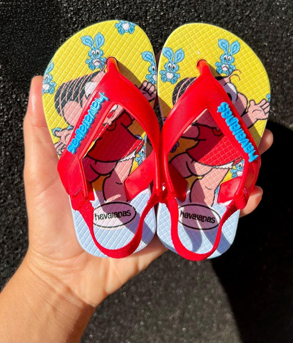 Havaianas Correia Infantil - Mônica