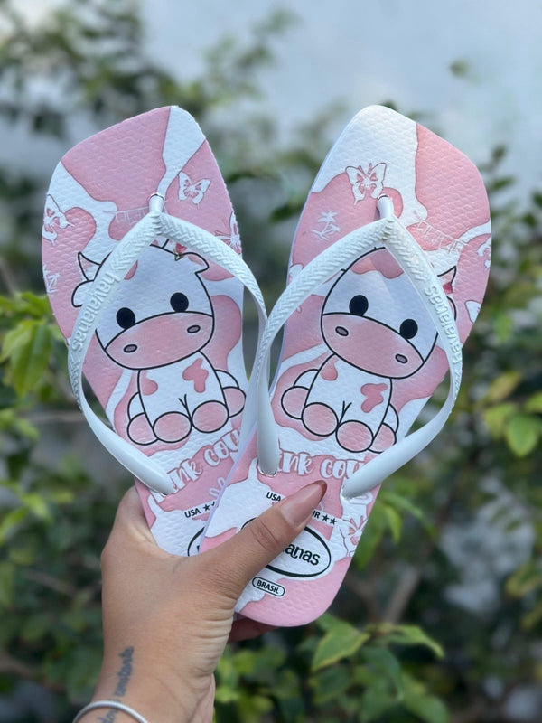 Havaianas Correia Fina - Vaquinha Rosa