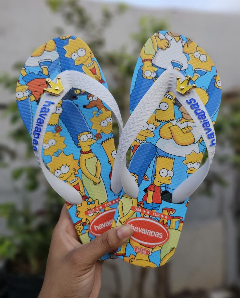 Havaianas Estampadas Feminina - Simpsons Azul